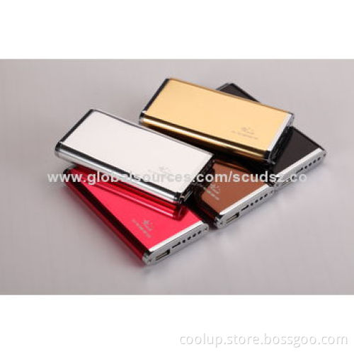 6,000mAh Power Banks, Made of Aluminum Material, 94*59*12mm Dimensions